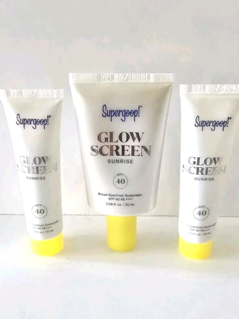 Supergoop! Glow Screen Sunrise SPF 40 , 3 Travel sizes, total of 40ml / 1.36 oz.